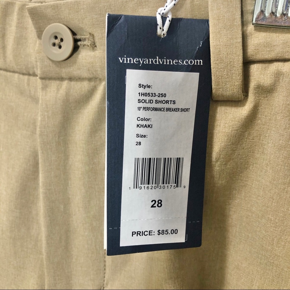 Vineyard Vines 10” Preformance Breaker Khaki NWT - Picture 7 of 13